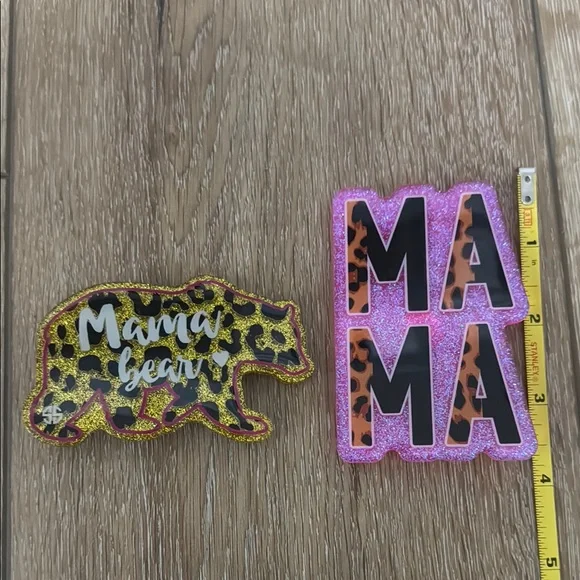 Simply Southern MAMA Tote Charms Glittery, set of 2 - Picture 3 of 4